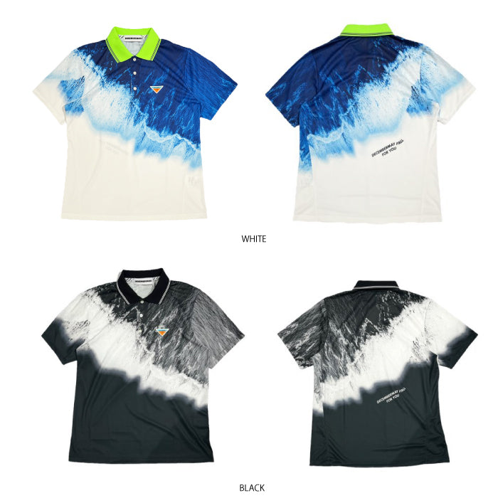 DECEMBERMAY ディセンバーメイ メンズ Coastline print non sleeve polo UVカット 1-205-0133
