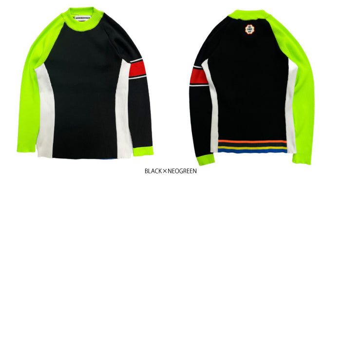 DECEMBERMAY ディセンバーメイ メンズ Asymmetric color knit 超軽量 1-205-1017