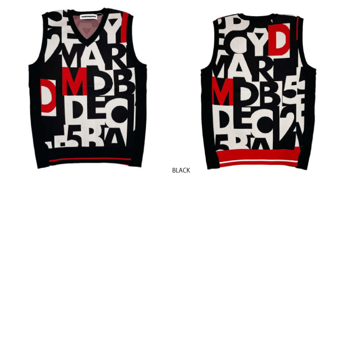 DECEMBERMAY ディセンバーメイ メンズ Graffity knit vest ニットベスト 1-205-1022