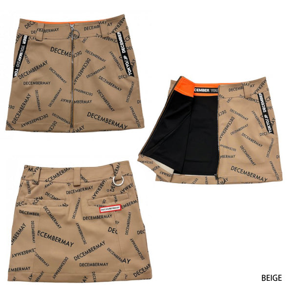 DECEMBERMAY ディセンバーメイ レディース Random logo full zip skirt トラペーズスカート フルジップ仕様 2-112-2520