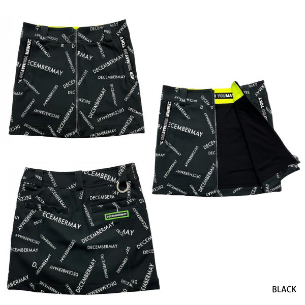 DECEMBERMAY ディセンバーメイ レディース Random logo full zip skirt トラペーズスカート フルジップ仕様 2-112-2520