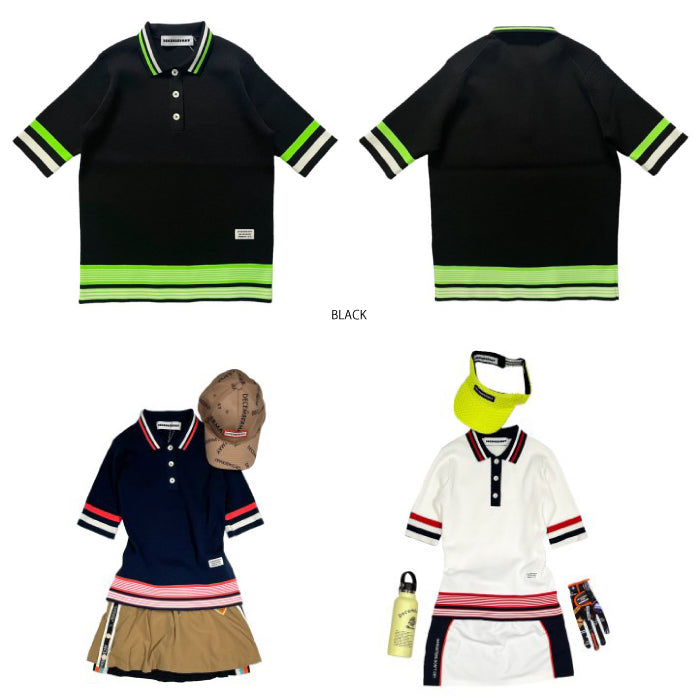 DECEMBERMAY ディセンバーメイ レディース Chronicle thermal knit Polo neo 2-205-1019