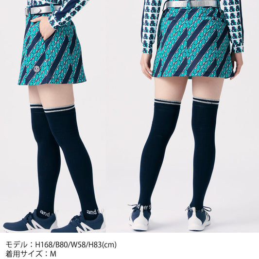 and per se アンパスィ レディース 総柄プリントスウェットスカート 抗ピリング AFS4003F2