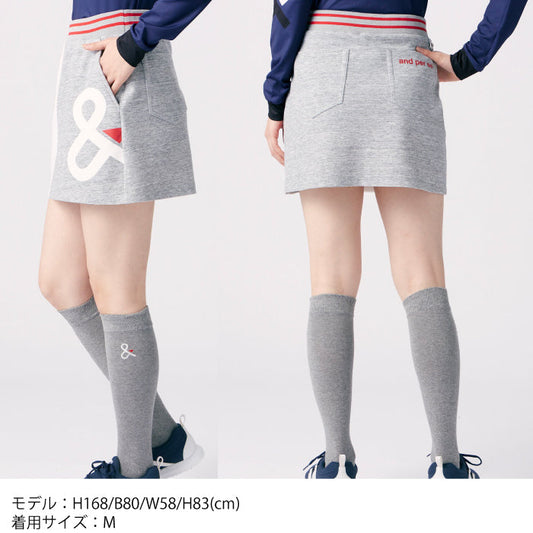 and per se アンパスィ レディース &プリントスウェットスカート 抗ピリング・ストレッチ AFS4003J2