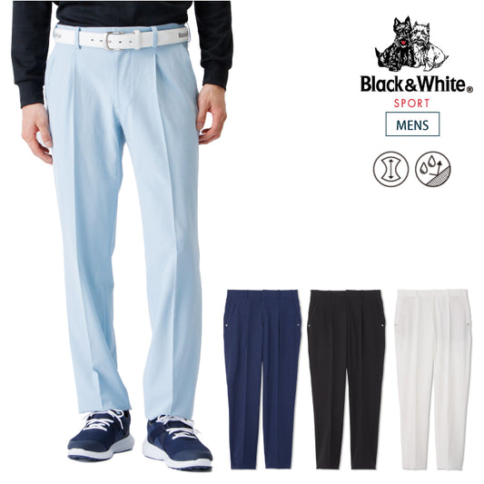 Black&white ブラック&ホワイト メンズ SummerWoolfeelワンタックパンツ BGS5103EB