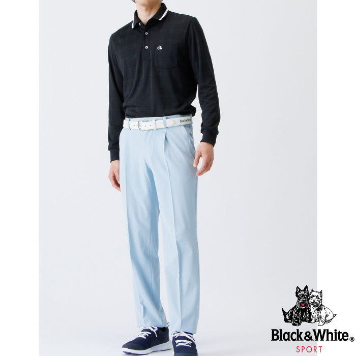 Black&white ブラック&ホワイト メンズ SummerWoolfeelワンタックパンツ BGS5103EB