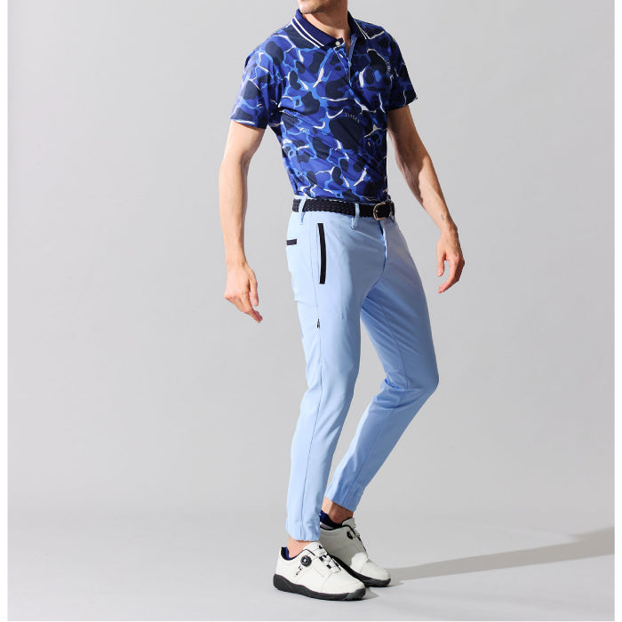 Dance With Dragon ダンスウィズドラゴン メンズ ロゴパターンプリントポロ 日本製 D1-115323