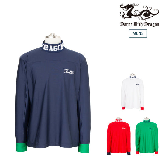 Dance With Dragon ダンスウィズドラゴン メンズ スリートーンモック ストレッチ 吸汗速乾 制菌 抗菌防臭 D1-129111
