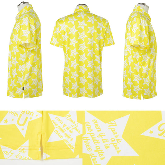 Dance With Dragon ダンスウィズドラゴン メンズ スターメッセージプリントシャツ衿ポロ D1-132331