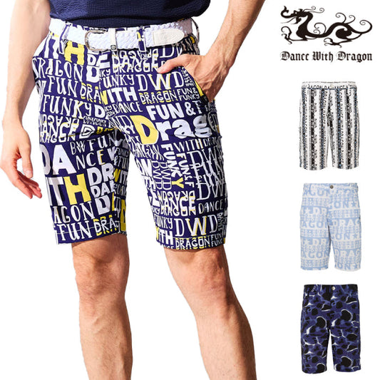 Dance With Dragon ダンスウィズドラゴン メンズ ロゴパターンプリントボトム 軽量 通気性 撥水 D1-415321