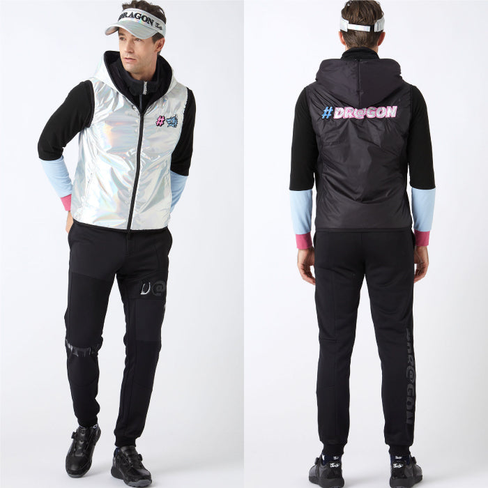 Dance With Dragon ダンスウィズドラゴン メンズ NYストレッチタフタリバーシブルベスト ストレッチ 撥水 防風 D1-520710