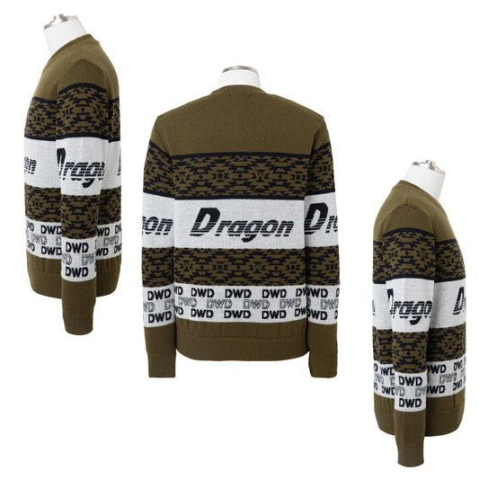 Dance With Dragon ダンスウィズドラゴン メンズ 防風ジャガードニット D1-621111