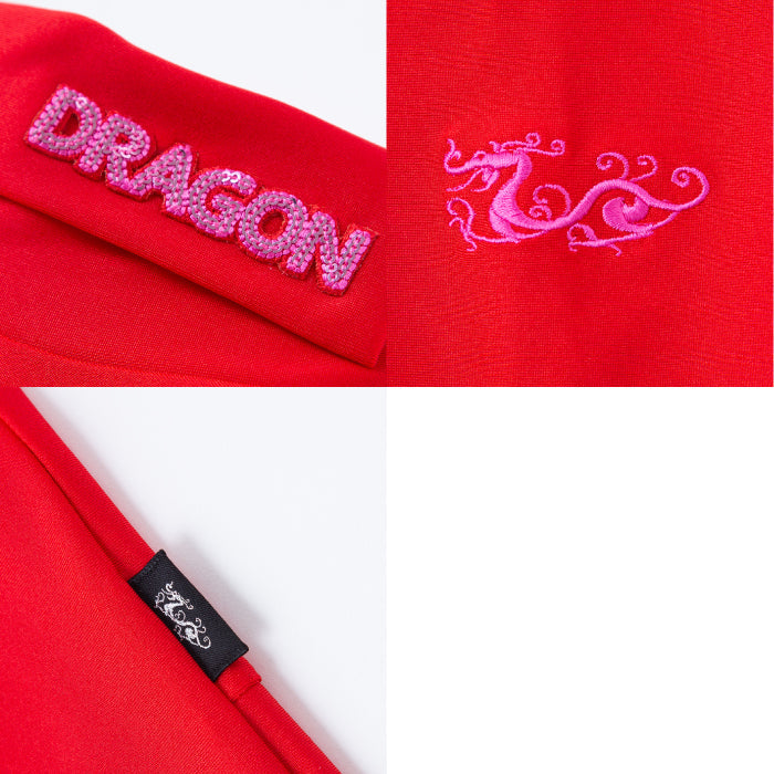 Dance With Dragon ダンスウィズドラゴン レディース かがやきストレッチ長袖アシメハイネック 吸汗速乾 制菌 抗菌防臭 D2-129111