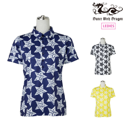 Dance With Dragon ダンスウィズドラゴン レディース スターメッセージプリント半袖シャツ D2-132330