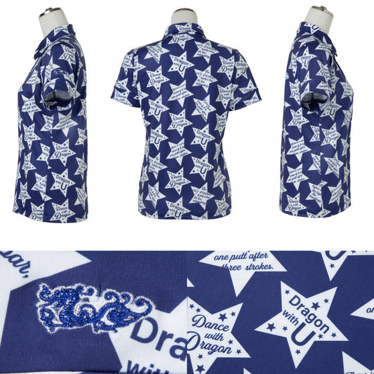 Dance With Dragon ダンスウィズドラゴン レディース スターメッセージプリント半袖シャツ D2-132330