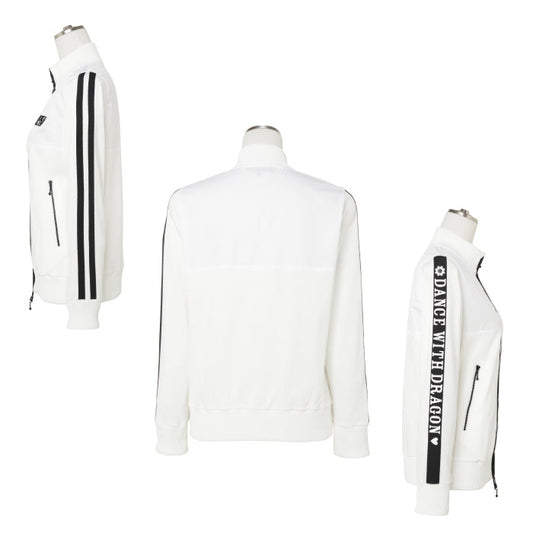 Dance With Dragon ダンスウィズドラゴン レディース バイカラーパイピングブルゾン ジャージ素材 ストレッチ性 冷感・UV機能 D2-212120