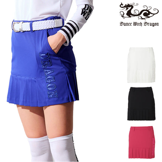 Dance With Dragon ダンスウィズドラゴン レディース ヘムプリーツレクチュールスムーススカート ストレッチ 冷感 UV D2-412321