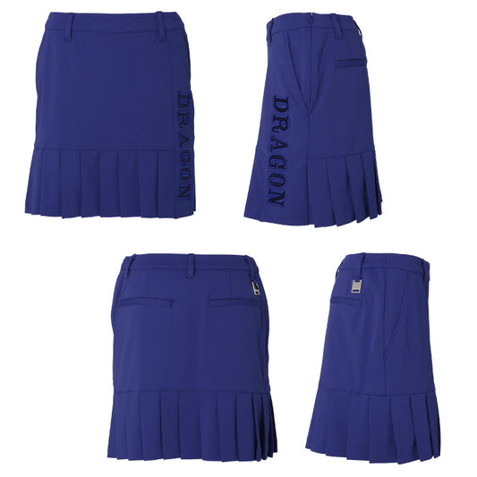 Dance With Dragon ダンスウィズドラゴン レディース ヘムプリーツレクチュールスムーススカート ストレッチ 冷感 UV D2-412321