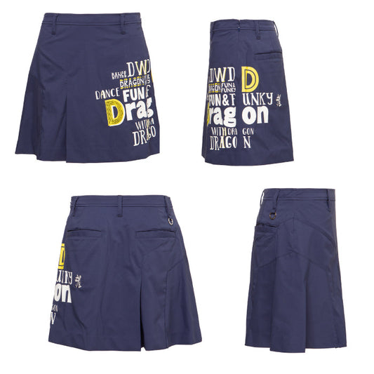 Dance With Dragon ダンスウィズドラゴン レディース アシンメトリーフレアサイドロゴスカー ト透湿防水 D2-415320