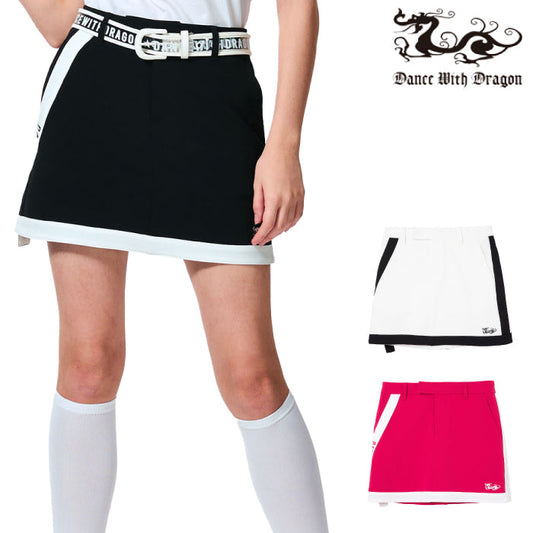 Dance With Dragon ダンスウィズドラゴン レディース アシメトリートリミングスカート ストレッチ D2-434331