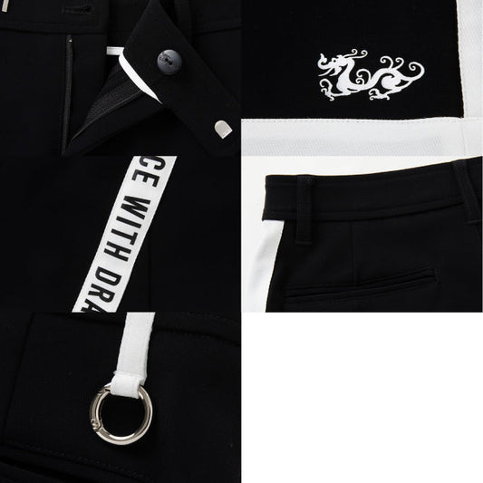 Dance With Dragon ダンスウィズドラゴン レディース アシメトリートリミングスカート ストレッチ D2-434331