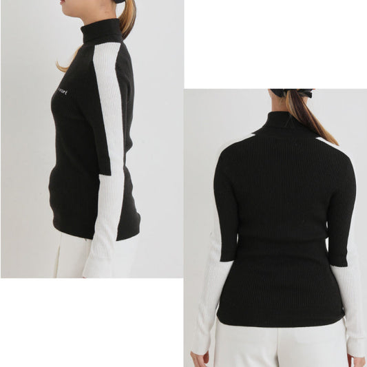 JUN&ROPE’ ジュンアンドロペ レディース バイカラーリブタートルネックプルオーバー ERM62250