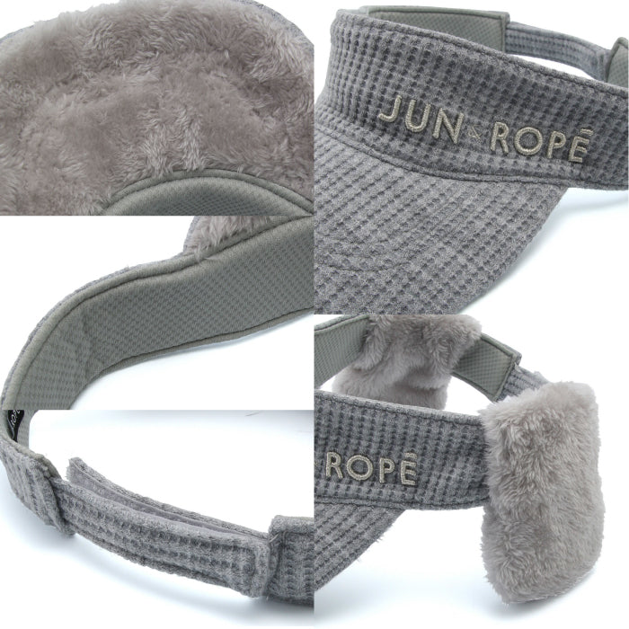 JUN&ROPE’ ジュンアンドロペ レディース ワッフル&フリース 2WAY耳当て付きサンバイザー ERU12150