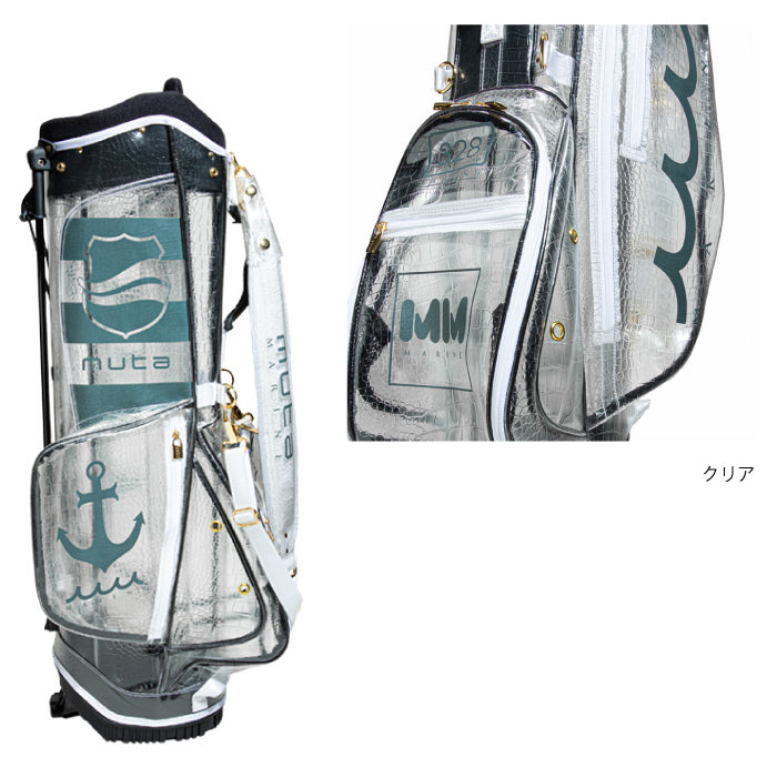 MUTA MARINE GOLF ムータマリンゴルフ メンズ レディース エンボスクロコ クリアキャディバッグ MGAD-749035