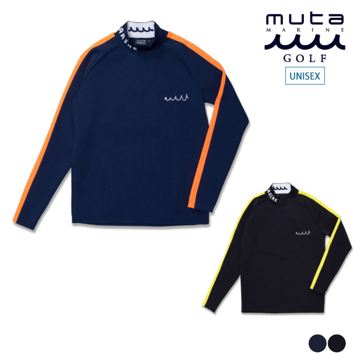 muta MARINE GOLF ムータマリンゴルフ レディース ジャガード モックネックプルオーバー【全3色】MMBC-220207