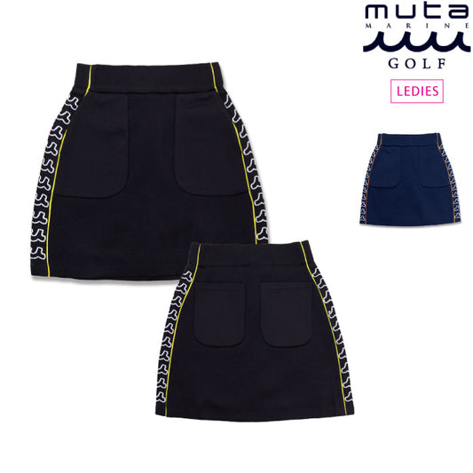 muta MARINE GOLF ムータマリンゴルフ レディース WAVE LINE ジャガードスカート【全3色】MMBC-220302
