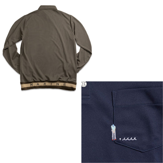 muta MARINE GOLF ムータマリンゴルフ メンズ ヘムリブ ポロシャツ(長袖)【全5色】MMJC-446148