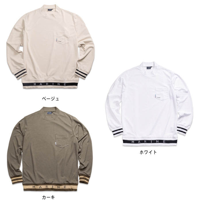 muta MARINE GOLF ムータマリンゴルフ メンズ ヘムリブ モックネックシャツ(長袖)【全5色】 MMJC-446149