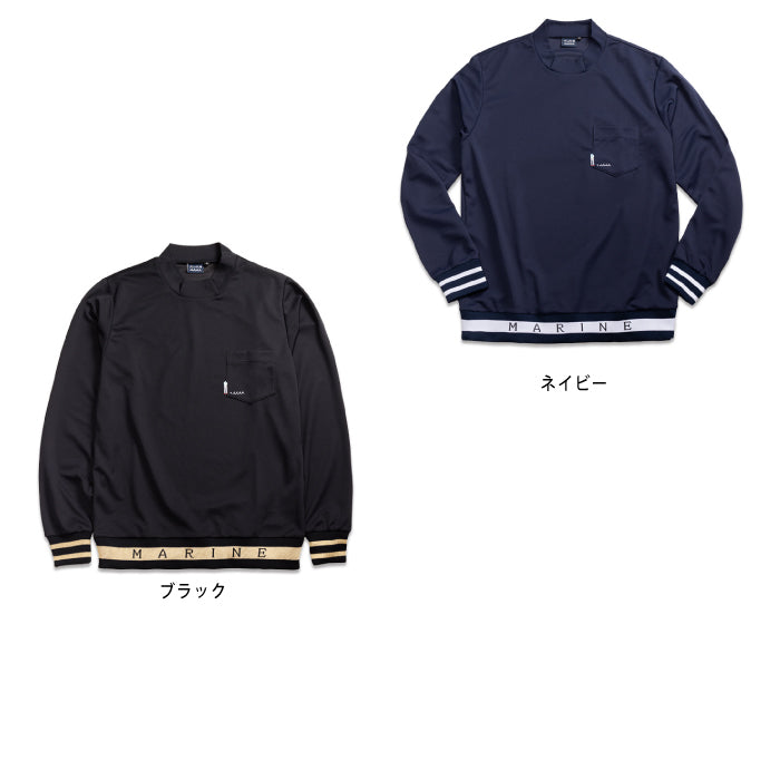 muta MARINE GOLF ムータマリンゴルフ メンズ ヘムリブ モックネックシャツ(長袖)【全5色】 MMJC-446149