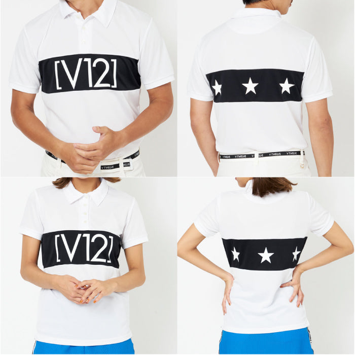 V12 ヴィトゥエルブ メンズ レディース BACK STAR POLO V122210-CT05