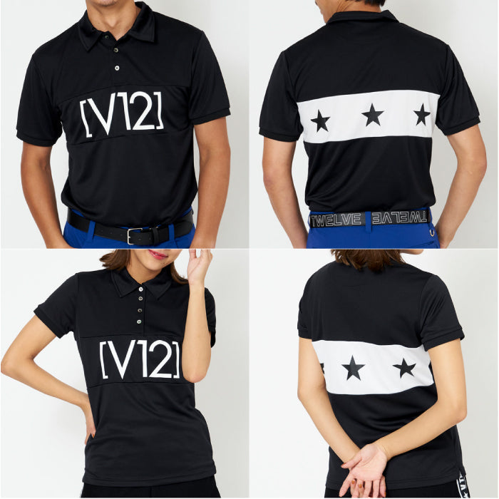 V12 ヴィトゥエルブ メンズ レディース BACK STAR POLO V122210-CT05