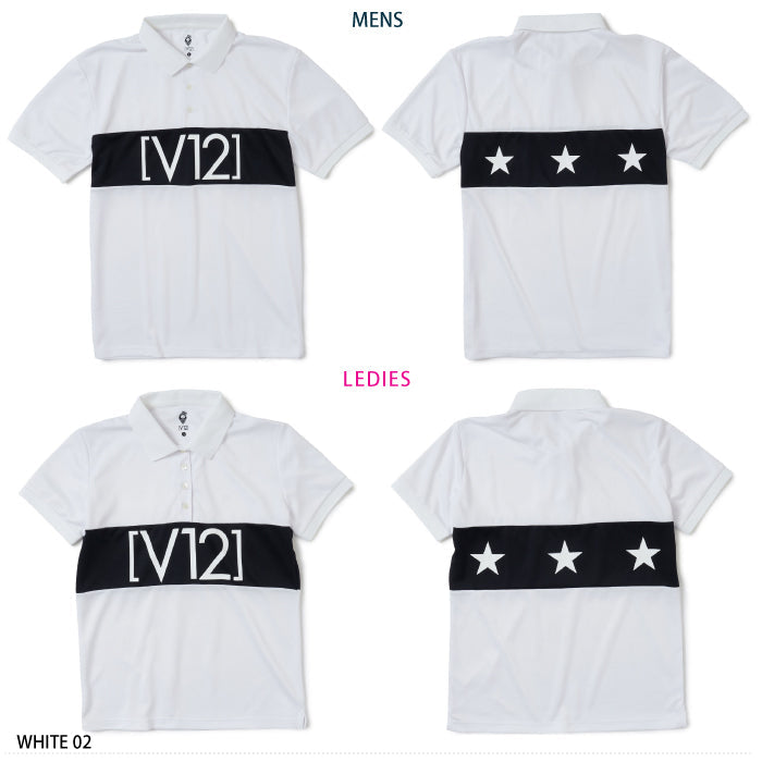 V12 ヴィトゥエルブ メンズ レディース BACK STAR POLO V122210-CT05