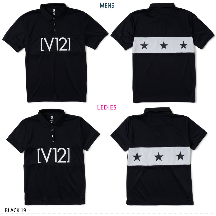 V12 ヴィトゥエルブ メンズ レディース BACK STAR POLO V122210-CT05