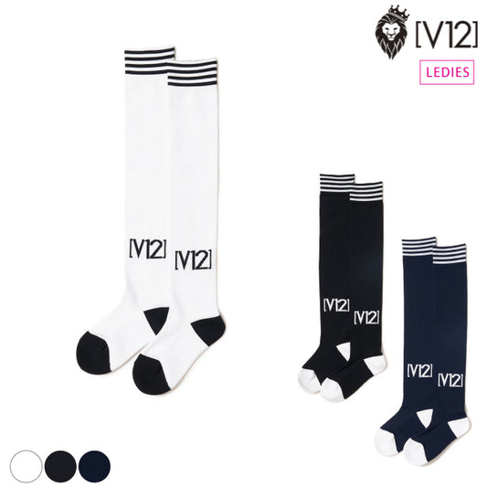V12 ヴィトゥエルブ レディース LINE KNEE HI SOCKS ニーハイソックス V122220-AC30