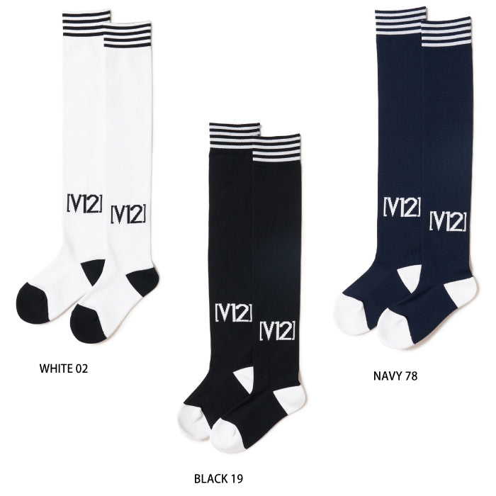 V12 ヴィトゥエルブ レディース LINE KNEE HI SOCKS ニーハイソックス V122220-AC30
