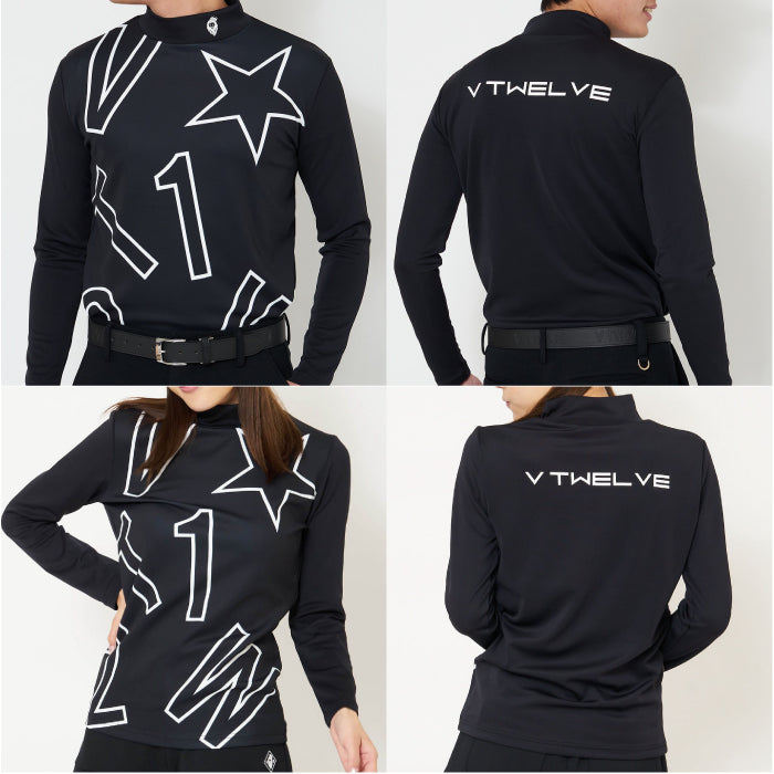 V12 ヴィトゥエルブ メンズ レディース CRAZY LETTER L/S MOCK V122220-CT04