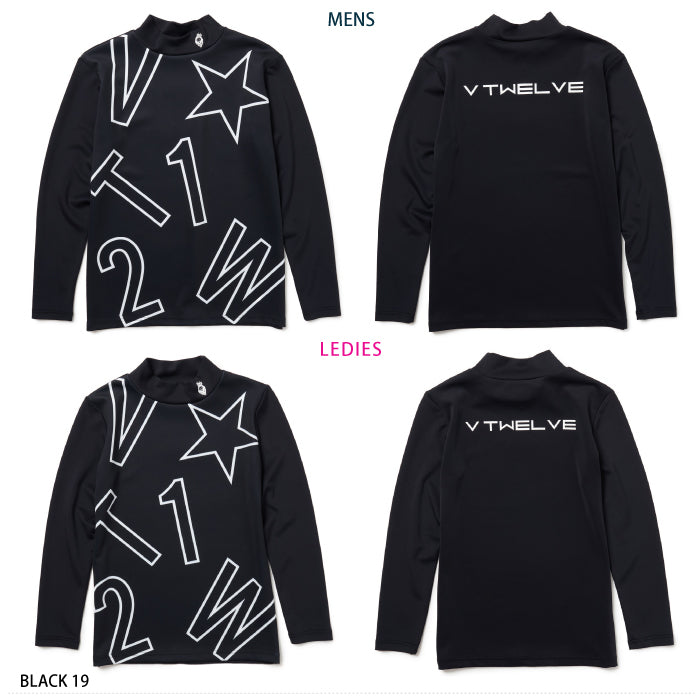 V12 ヴィトゥエルブ メンズ レディース CRAZY LETTER L/S MOCK V122220-CT04