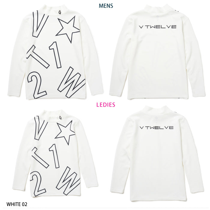 V12 ヴィトゥエルブ メンズ レディース CRAZY LETTER L/S MOCK V122220-CT04