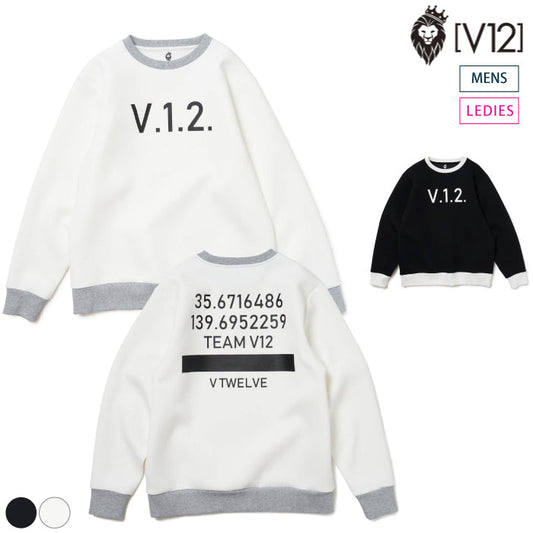 V12 ヴィトゥエルブ メンズ レディース TEAM CREW クルーネックスウェット V122220-SW08