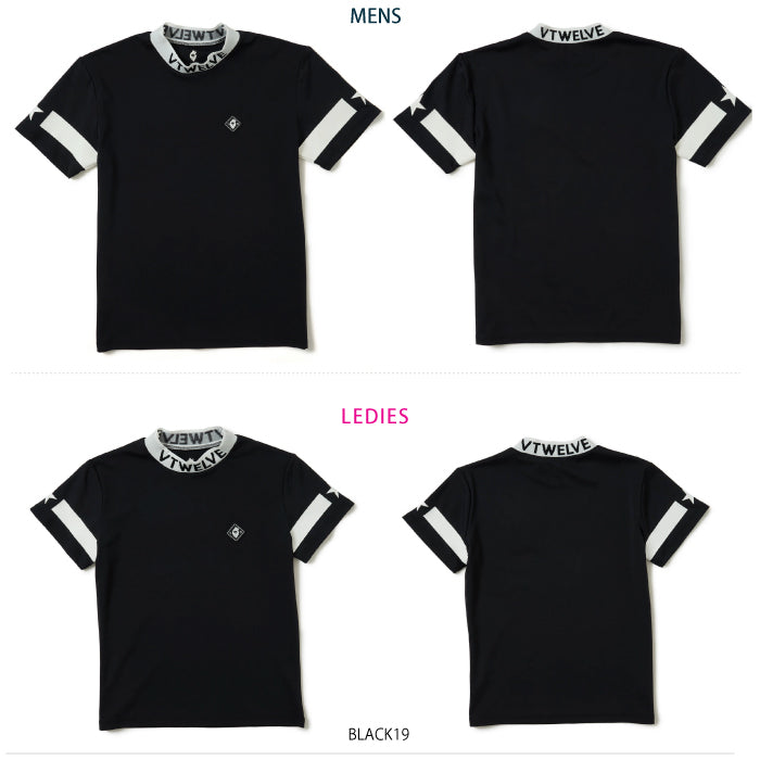 V12 ヴィトゥエルブ メンズ レディース JACQUARD LOGO MOCK 吸水速乾 モックネック V122310-MK14
