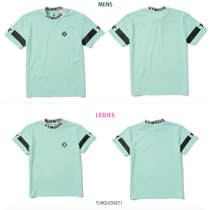 V12 ヴィトゥエルブ メンズ レディース JACQUARD LOGO MOCK 吸水速乾 モックネック V122310-MK14