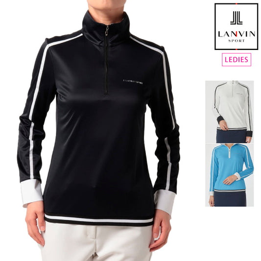 LANVIN SPORT ランバンスポール レディース ハーフジップ長袖シャツ ECO サンスクリーン 吸水速乾 VLT105181