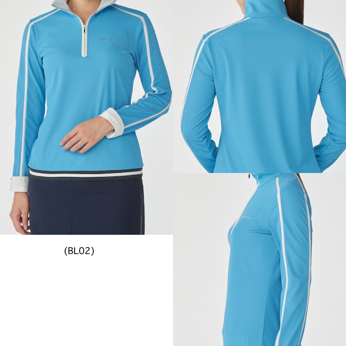 LANVIN SPORT ランバンスポール レディース ハーフジップ長袖シャツ ECO サンスクリーン 吸水速乾 VLT105181
