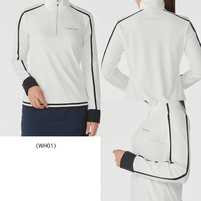 LANVIN SPORT ランバンスポール レディース ハーフジップ長袖シャツ ECO サンスクリーン 吸水速乾 VLT105181
