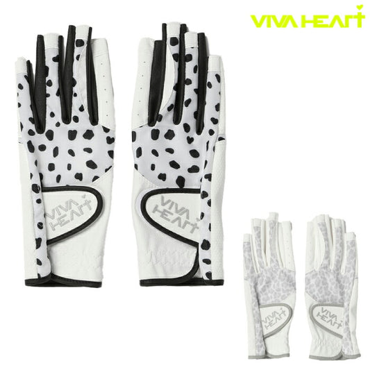 VIVA HEART ビバハート レディース 両手プリントgolfグローブ ネイルカット 013-92860