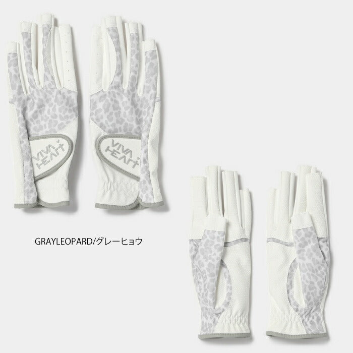 VIVA HEART ビバハート レディース 両手プリントgolfグローブ ネイルカット 013-92860